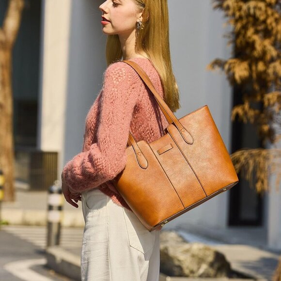 Tote Bags for Women Purses and Handbags Top Handle Satchel PU Leather Shoulder H - Picture 2 of 6